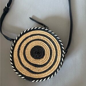 Rebecca Minkoff Black and Tan Spiral Crossbody Bag